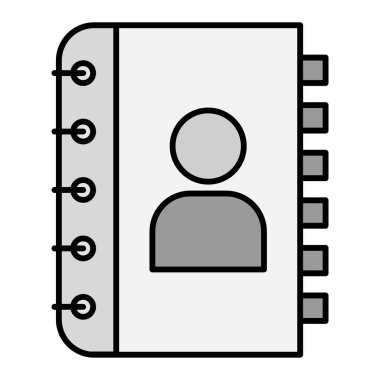 İletişim Kitabı modern simge vektör illüstrasyonuName