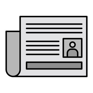 gazete modern simge vektör illüstrasyonu