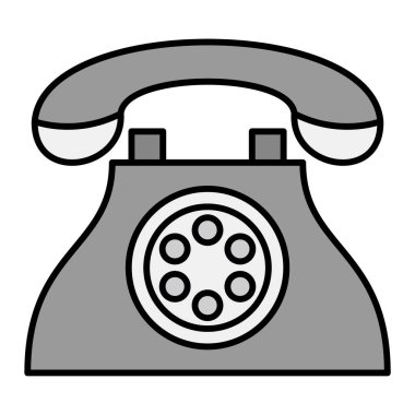 Eski telefon ikonu. özet çizimi 