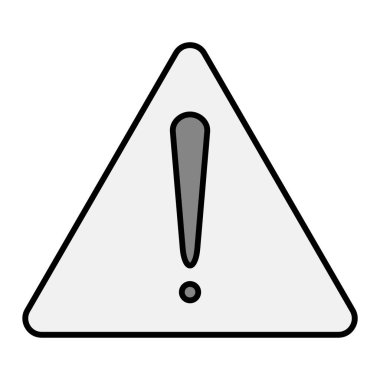 Ünlem işareti simgesi. uyarı sembolü. Tehlike işareti. Beyaz arka planda izole edilmiş. vektör illüstrasyonu