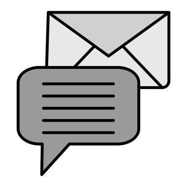 İleti sohbet baloncuğu vektör çizimi grafik tasarımı