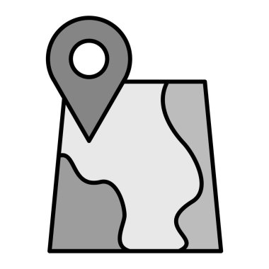 Harita iğne simgesi. GPS navigasyon vektör çizelgesi. beyaz arkaplanda izole.