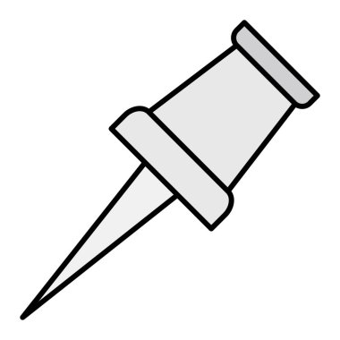 İğne simgesine bas. vektör illüstrasyonu