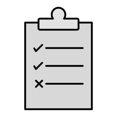 Kontrol listesi simgesi. Web için basit pano vektör simgeleri çizimi