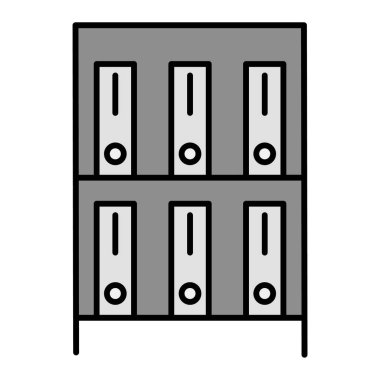 arşiv simgesi. Web için kitap vektör simgelerinin basit illüstrasyonu