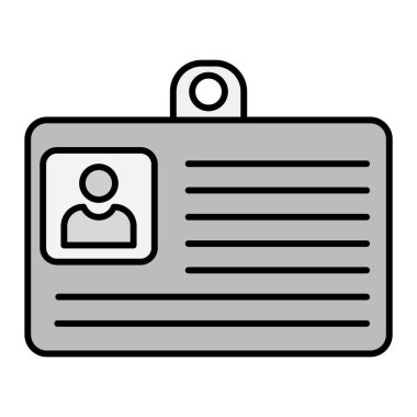 ID kart simgesi vektör illüstrasyonu