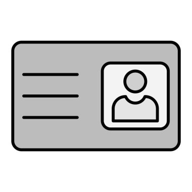 ID kart simgesi vektör illüstrasyonu
