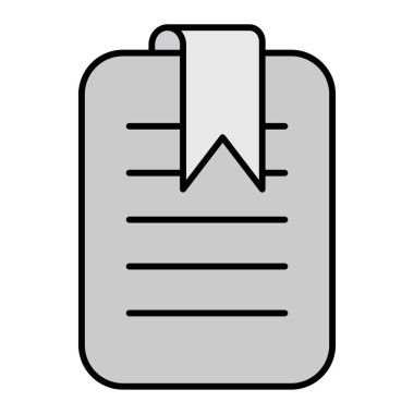 Belge simgesi olan pano. Web için kitap vektör simgelerinin özet çizimi