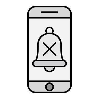 Cep telefonu simgesi, vektör illüstrasyonu