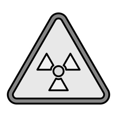 Radyasyon tehlike işareti simgesi. Tehlike sembolü Uyarı. vektör illüstrasyonu