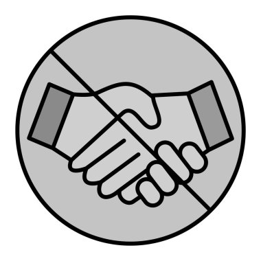 Tokalaşma ikonu. Web için iş takımı vektör simgelerinin basit illüstrasyonu