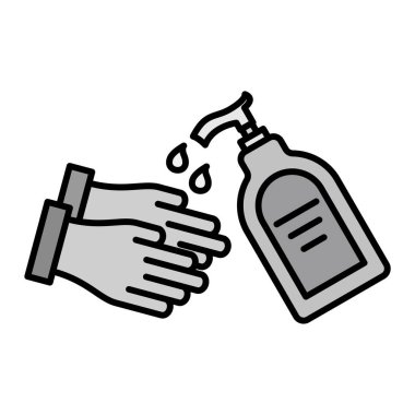 El yıkama ikonu vektör illüstrasyonu