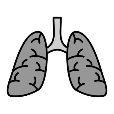 Akciğerler simge vektör çizim