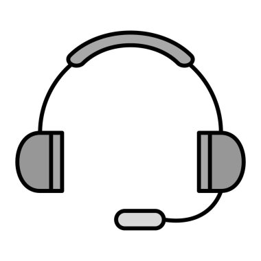 kulaklık simgesi vektör illüstrasyonu