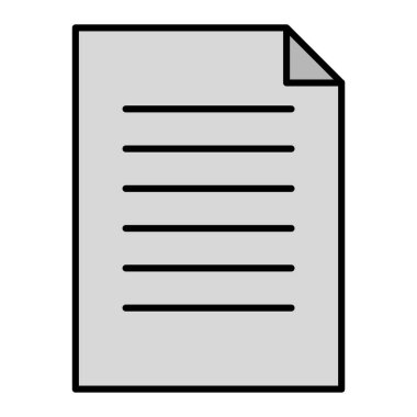 Belge. Web simgesi basit illüstrasyon