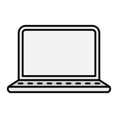 Dizüstü bilgisayar teknolojisi simge vektör çizim grafik tasarım