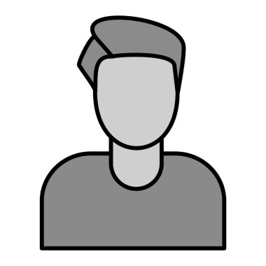 Adam avatar ikonu. Doktor kişi vektör sembolü çizimi. beyaz arkaplanda izole