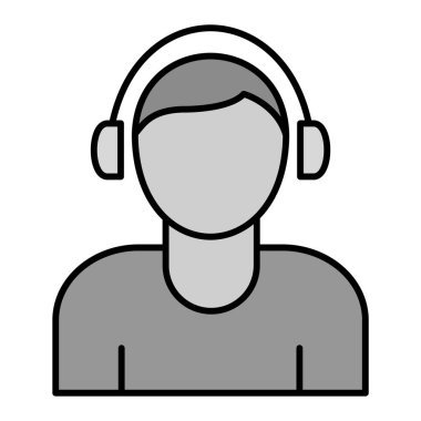 Adam avatar ikonu. Taslak insan işçi vektör çizimi. izole edilmiş çevre arkaplanı.