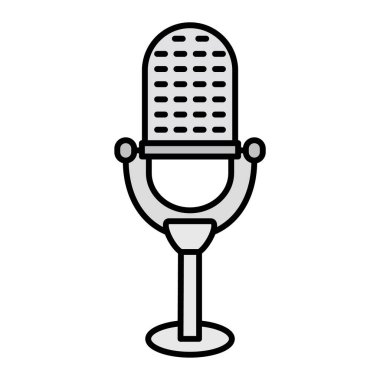 mikrofon simgesi vektör illüstrasyonu