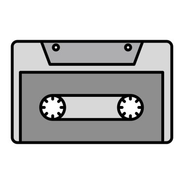 kaset teybi ikon vektör illüstrasyon grafik tasarımı