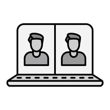 kullanıcı arayüzü olan dizüstü bilgisayar, vektör çizimi