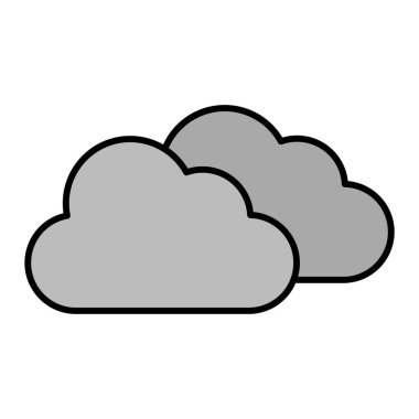 Bulut simgesi vektör illüstrasyonu