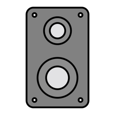 Konuşmacı simgesi. Web için ses hoparlörleri vektör simgelerinin düz çizimi