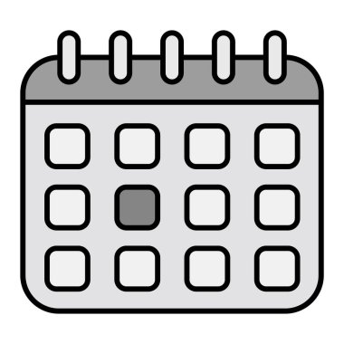 Takvim simgesi. Beyaz arkaplanda izole edilmiş web tasarımı için Kara Cuma vektör simgelerinin basit çizimi