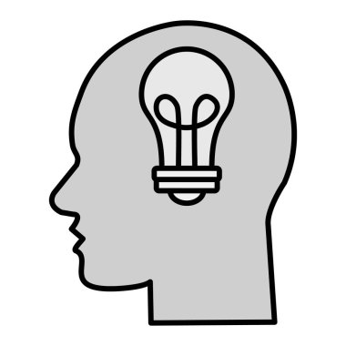 Fikir simgesi vektör illüstrasyonu