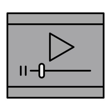 Video oynatıcı ikon vektör illüstrasyonu
