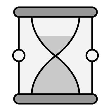 Kum saati simgesi, vektör illüstrasyonu