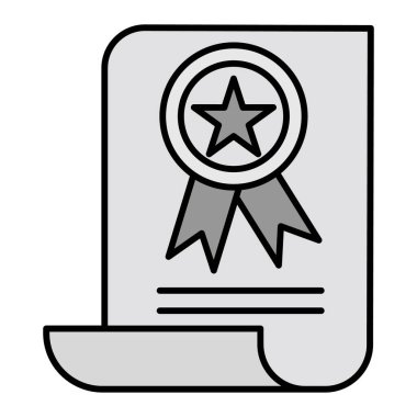 diploma simgesi vektör illüstrasyonu