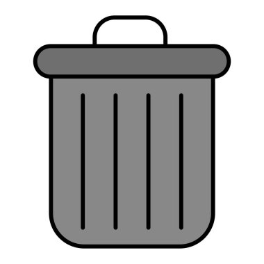 Çöp kutusu. Basit illüstrasyon