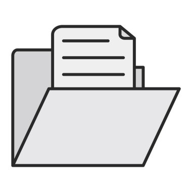 Dosya. Web simgesi basit illüstrasyon 