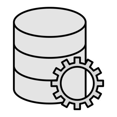 veritabanı. Web simgesi basit illüstrasyon