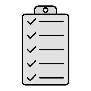 Kontrol listesi simgesi. Web için kontrol listesi vektör simgelerinin basit illüstrasyonu