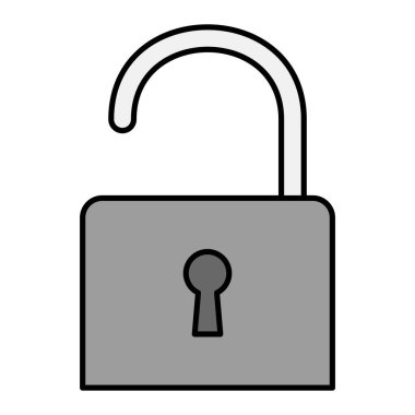 Asma kilit simgesi. vektör illüstrasyonu