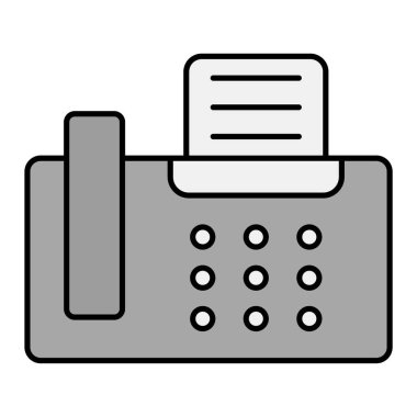 faks simgesi. Web için posta vektör simgelerinin basit illüstrasyonu