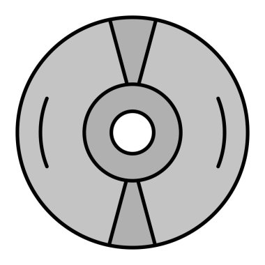 CD disk simgesi. Web için vinil disk vektör simgelerinin özet çizimi