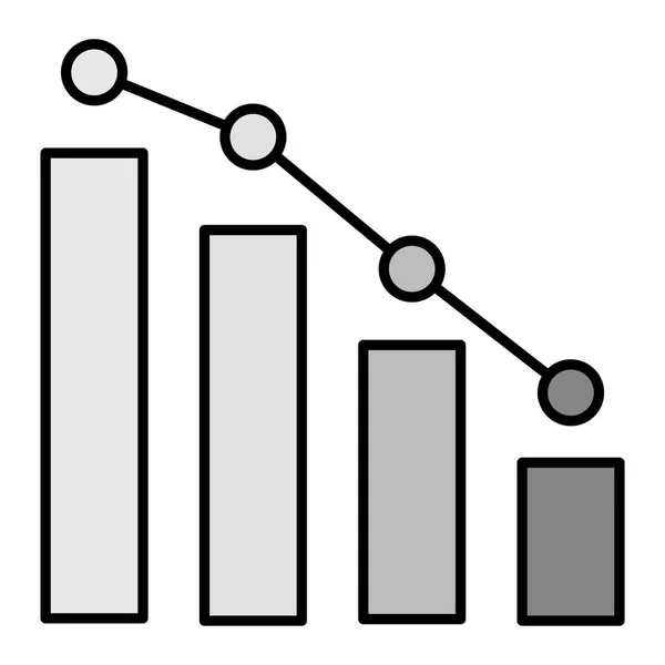 Graf Webová Ikona Jednoduchá Ilustrace — Stockový vektor