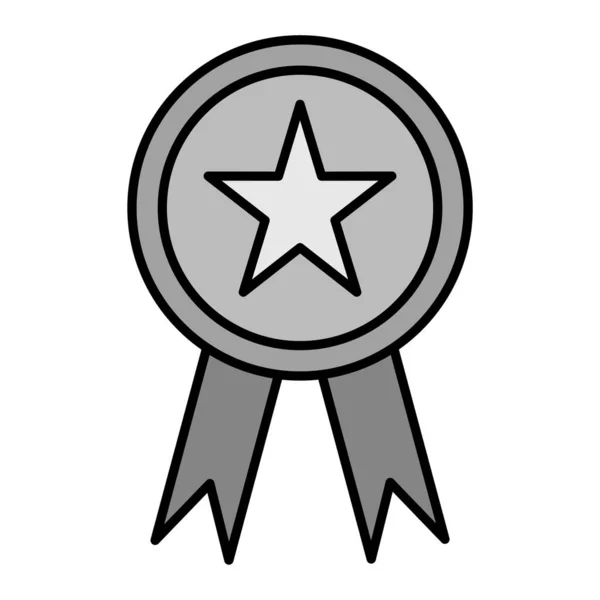 Icono Medalla Símbolo Premio Ilustración Vectorial — Vector de stock