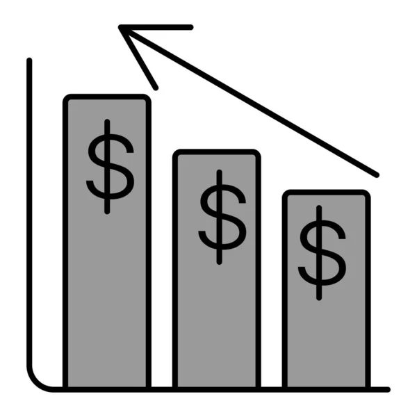 Dollar Money Icon Simple Illustration Financial Graph Vector Icons Web — Stockvektor