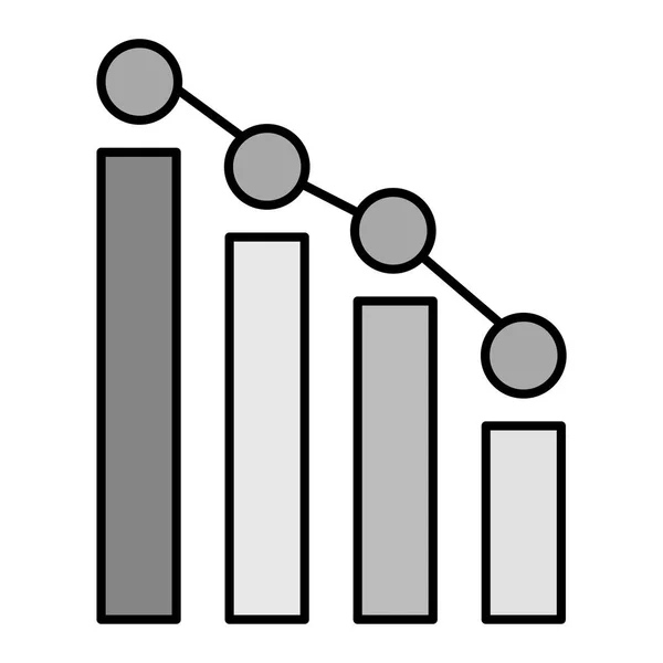 Icône Diagramme Barres Illustration Vectorielle — Image vectorielle