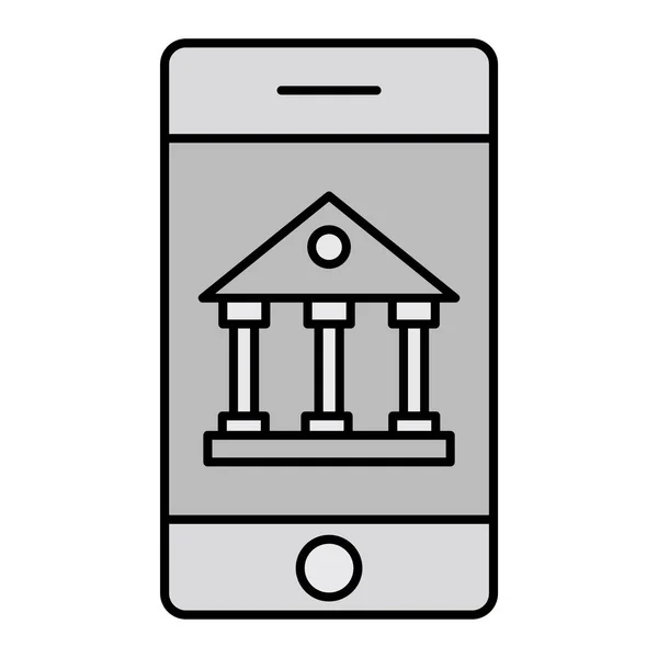 Mobile Banking Modern Icon Vector Illustration — Stockvektor