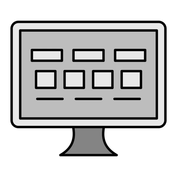 Computer Icon Outline Illustration Laptop Vector Icons Web — Vettoriale Stock