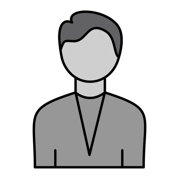 Людина Значок Аватар Особистість Користувача Тема Людей Ізольований Дизайн Векторна — стоковий вектор
