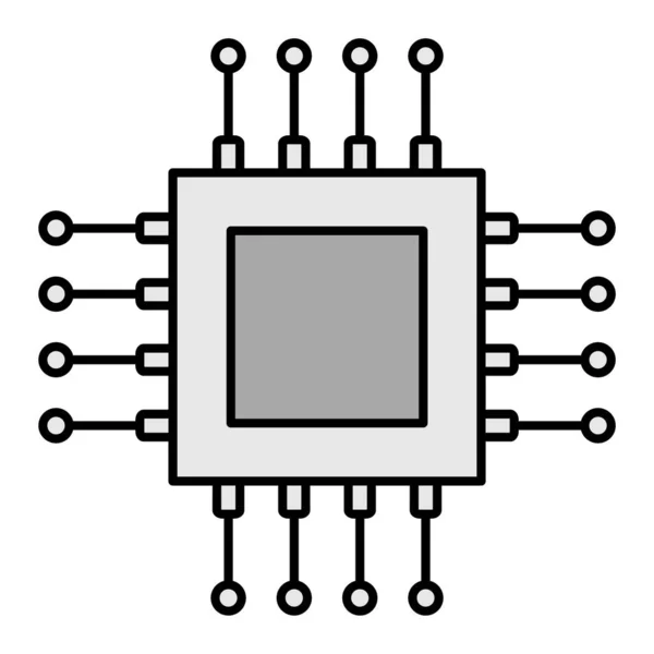 Puce Vecteur Ligne Mince Icône — Image vectorielle