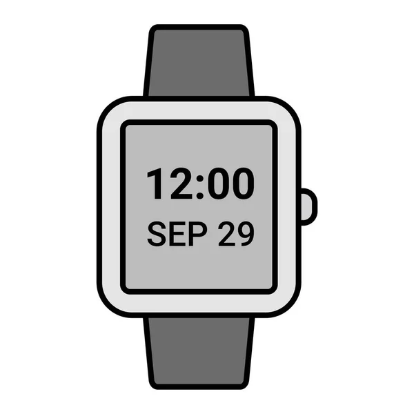 Icono Reloj Inteligente Sobre Fondo Blanco Ilustración Vectorial — Vector de stock