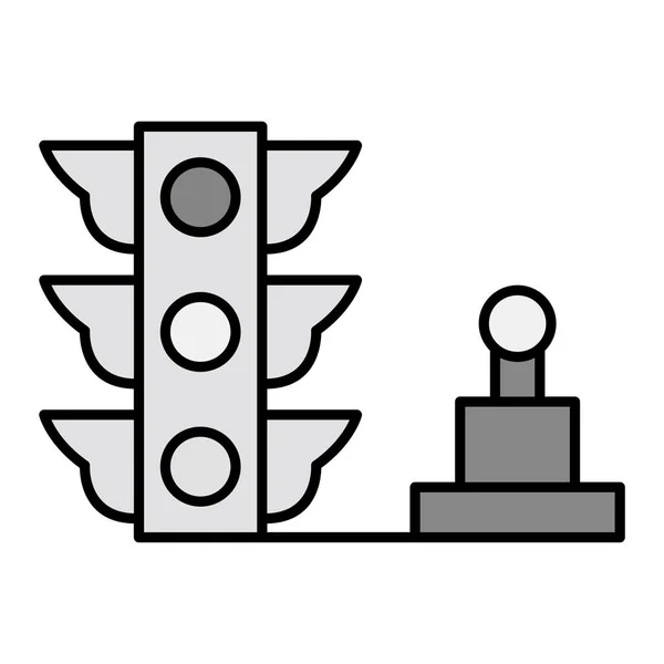 Значок Светофора Простая Иллюстрация Векторных Значков Дорожных Знаков Сети — стоковый вектор