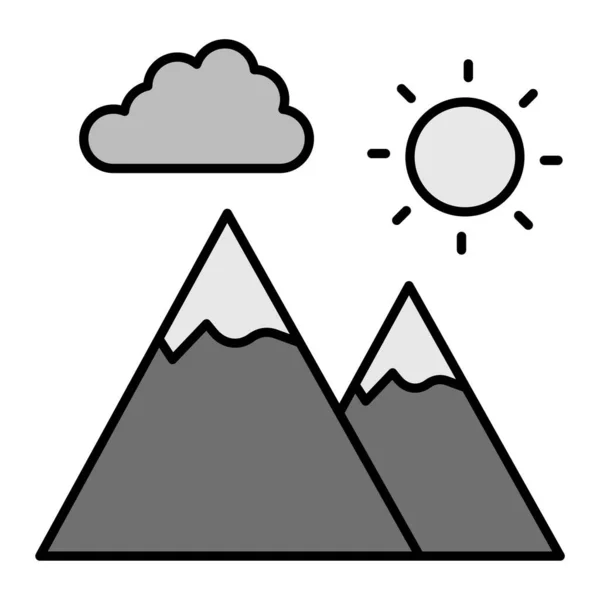 Landscape Vector Glyph Icon Design — Stockvektor